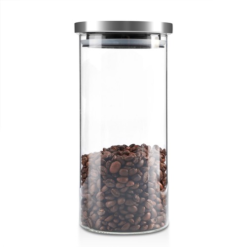 1000ml Verre Pot De Rangement Café Grains Cuisine Récipient Alimentaire - Imagen 10 de 12