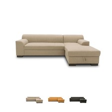 DOMO Falk Ecksofa Schlaffunkt. L-Form mit Schlaffunktion mit Bettkasten