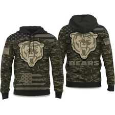 2025 Bears Salute to Service Camo Hoodie