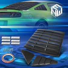 Vintage Style Rear+Quarter Side Window Louver Cover fit 05-14 Ford Mustang Coupe