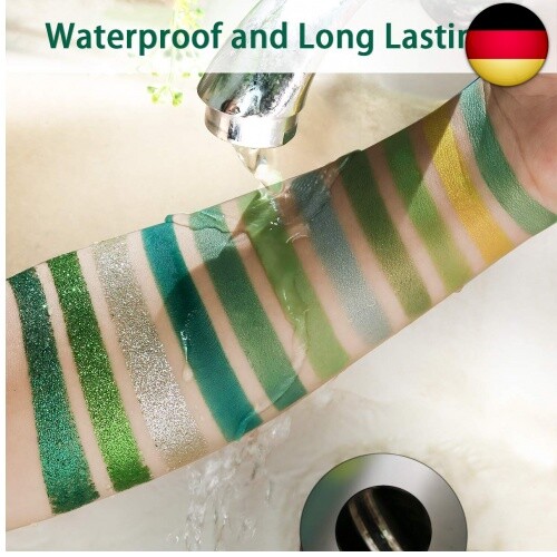 Lidschatten Palette Grüne Matt Glitzer,Afflano Avocado-Green Eyeshadow Palette - Bild 4 von 8