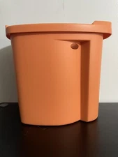 Rival Ice Cream Maker Parts: Outer Plastic Bucket Orange Faint Penguin Logo