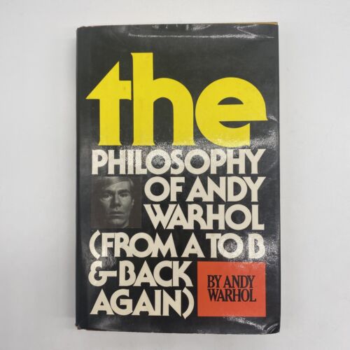 Signed First Edition Philosophy Of Andy Warhol Hardcover With Sketched Soup Can