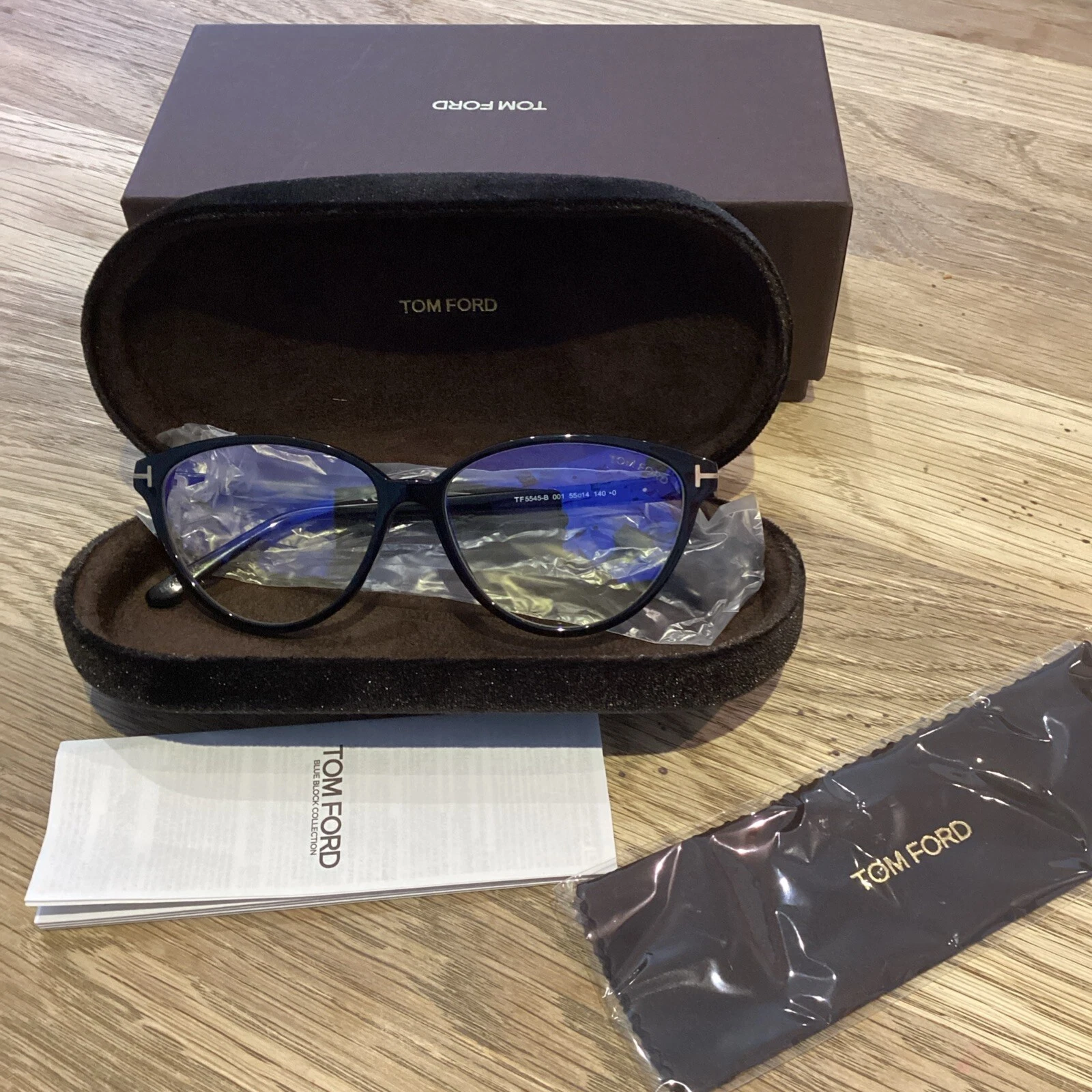 Nuove montature TOM FORD occhiali da vista donna acetato TF 5545 B V 053 55 14 140 nero