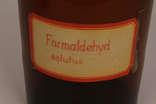 Apotheker Flasche Medizin Glas braun Formaldehyd solutus antik Deckelflasche  - Afbeelding 10 van 11