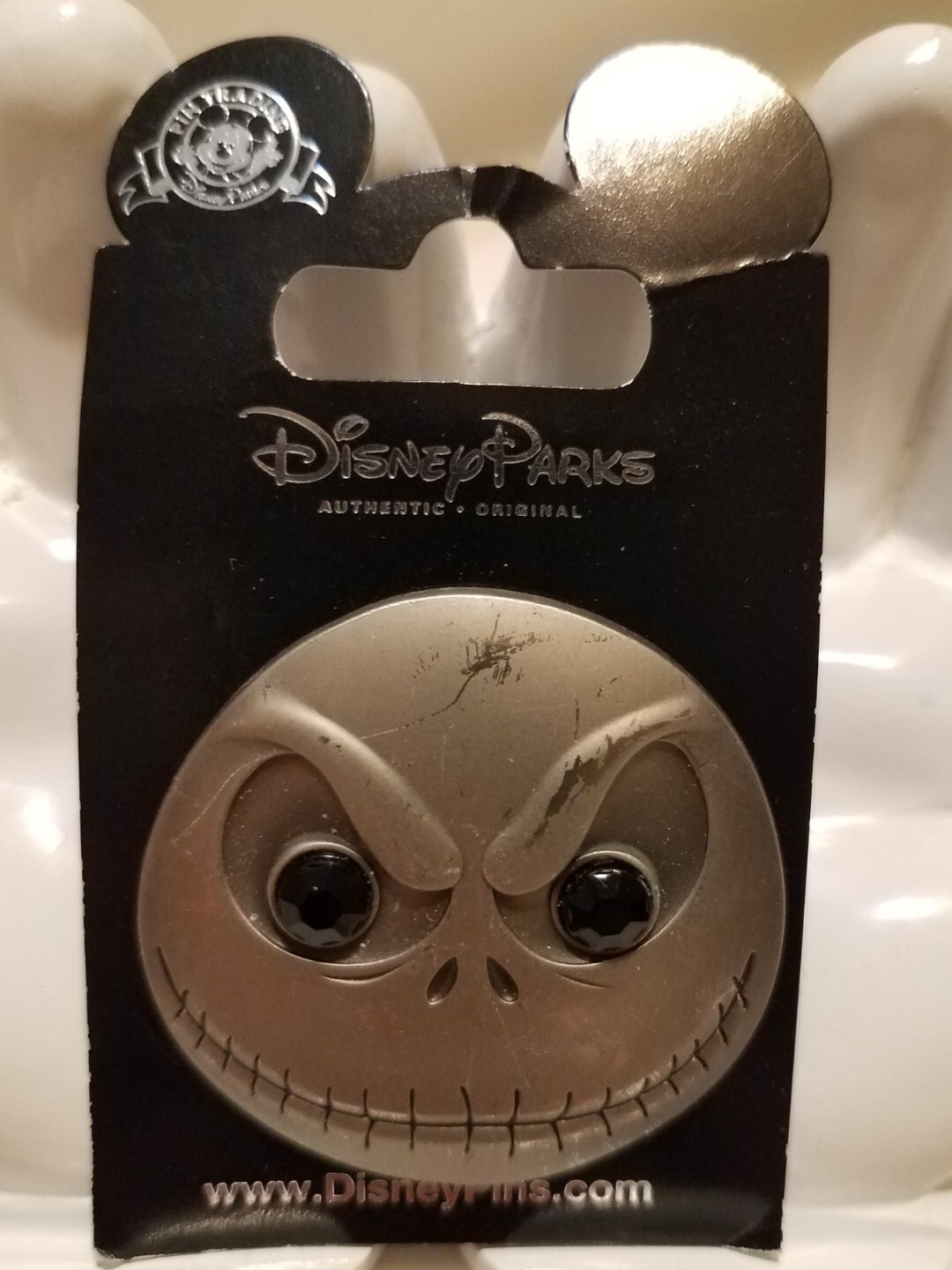 Disney Pin Nightmare Before Christmas Jack Skellington Brass Silver W/...