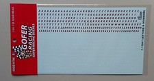 Red White Letter Numbers 124 125 Gofer Racing Decals Car Model Accessory 11047