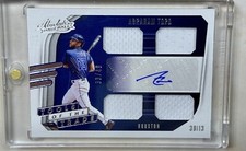2021 Absolute Tools of the Trade 4 Swatch Signatures /49 Abraham Toro Auto