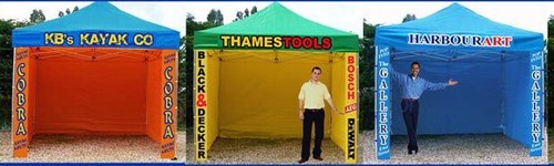 HEAVY DUTY POP UP GAZEBO VARIOUS COLOURS GAZEBO WATERPROOF TENT 3MT +SIGNAGE - Picture 4 of 5