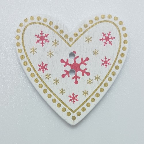 WOODEN LARGE CHRISTMAS SCANDI BUTTONS / EMBELLISHMENTS - TREE, HEART, STAR, XMAS - Picture 6 of 11