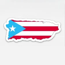 Puerto Rico Map Sticker 3" X 1.27”