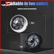 5V USB Powered Car Fan 3-Speed 7-Blade Air Vent Clip Fan for 12V 24V Vehicle