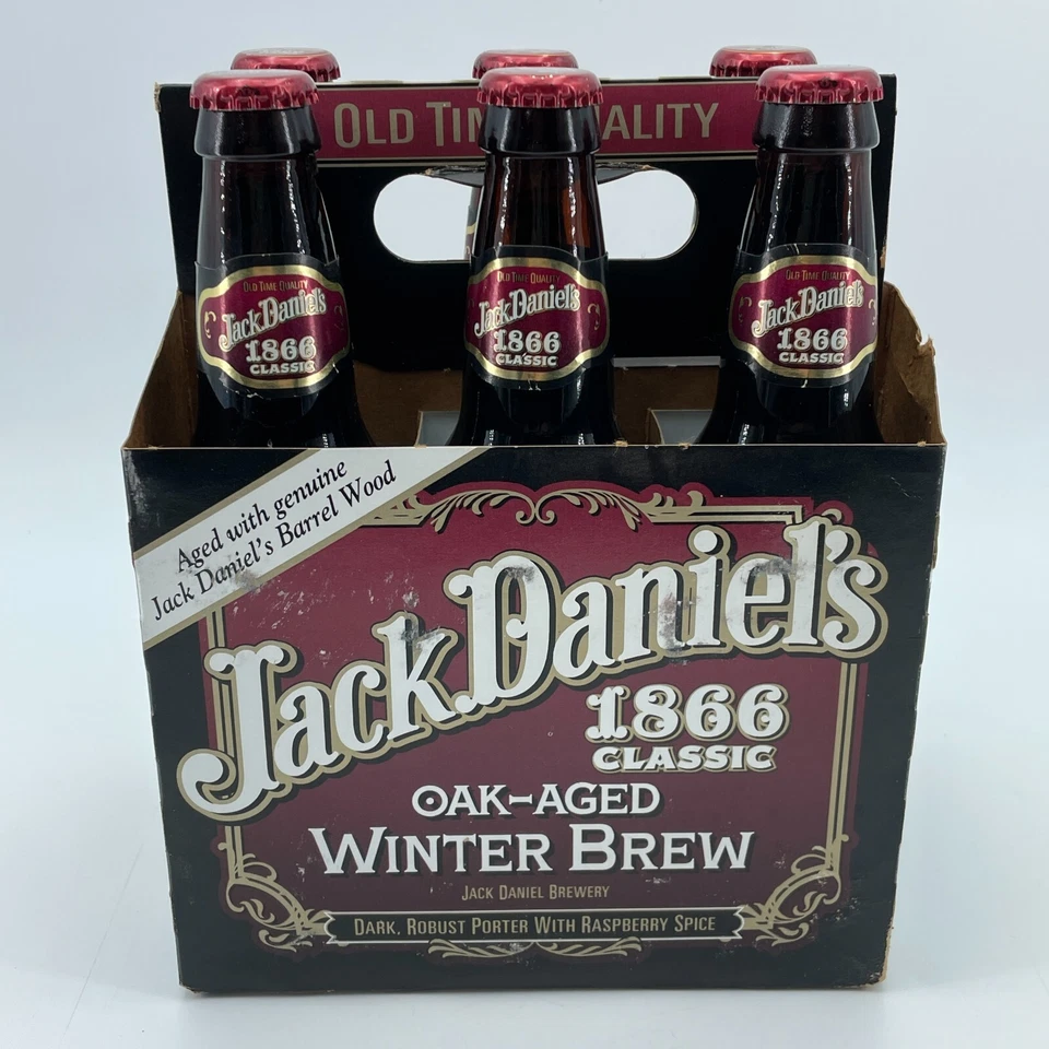 JACK DANIELS Brewery 1866 Oak Aged Classic Winter Brew EMPTY Beer Bottles 6 Pack - Image 2 of 4
