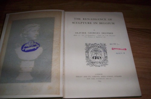 1895 SCULPTURE IN BELGIUM ANTIQUE HB BOOK - OG DESTREE- FREEPOST UK - Picture 2 of 8