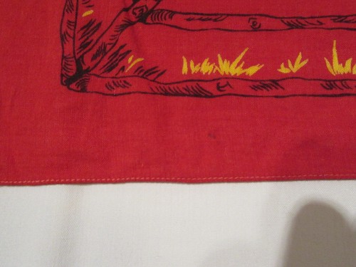 NOS VINTAGE 2 SELVG. COWBOY WESTERN CIRCLE K BANDANA 20ER 30ER JAHRE SCHNELL ZU WASCHEN. A37 - Bild 3 von 9