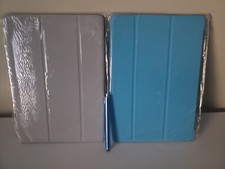 2 Pack: iPad Pro 9.7   Case with Stylus; Gray  Light Blue, Blue Stylus- New 