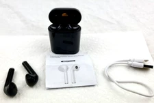 TWS (True Wireless Stereo) Bluetooth Earphones V5.0+EDR, for iOS & Android Black