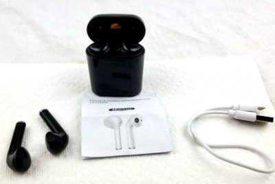 TWS (True Wireless Stereo) Bluetooth Earphones V5.0+EDR, for iOS & Android Black