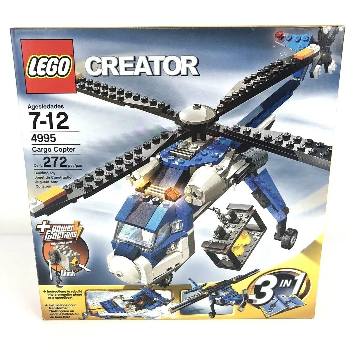 LEGO Creator in Cargo Copter #4995 Retired Set 272 Pieces Ages 7-12 New