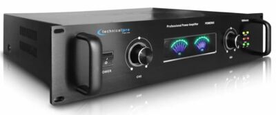 Technical Pro POWER60 6000 Watt 2 Channel 2U Professional Power Amplifier Amp