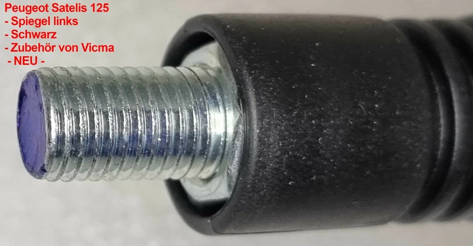 Peugeot - Satelis - 125 - Espejo - Izquierda - Negro - Accesorios De Vicma - Imagen 3 de 3