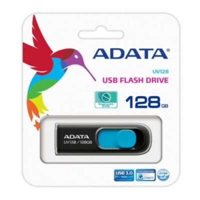 ADATA 16/32/64/128/256GB USB 3.0 Speicherstift UV128 einziehbar Posten schwarz blau