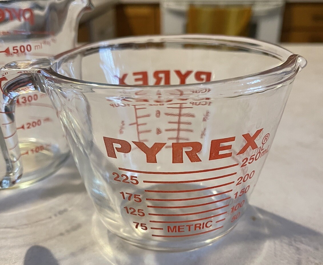Lot Of 2 Pyrex Measuring Cups #508 1 Cup & 2 Cup | eBay
