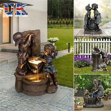 Crafts Statues Outdoor Decor Kissing Kids Boy and Girl Statue Garden Ornaments