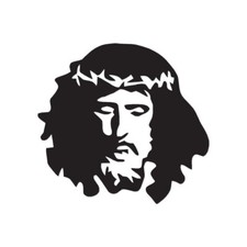 Jesus Christian Face - Vinyl Decal Sticker - Multiple Color Sizes - ebn905