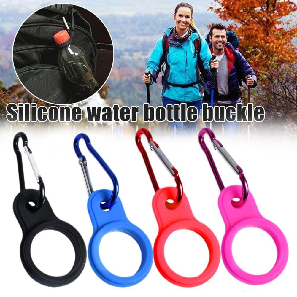 Water Bottle Holder With Carabiner Clip Silicone For Outdoor