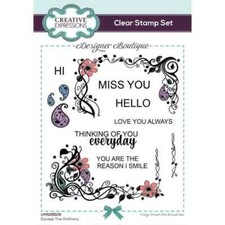 Creative Expressions Designer Boutique "Escape the Ordinary" Clear Stamps - NEW