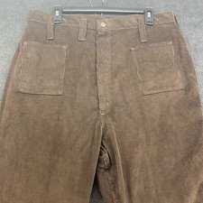 Vtg Women's Wrangler Corduroy Pants Size 36 Bootcut High Rise USA Square Pockets
