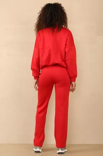 Women Bomber Oversize Baggy 2 Piece Lounge Wear Casual Set Ladies Suit Tracksuit - Picture 19 of 24