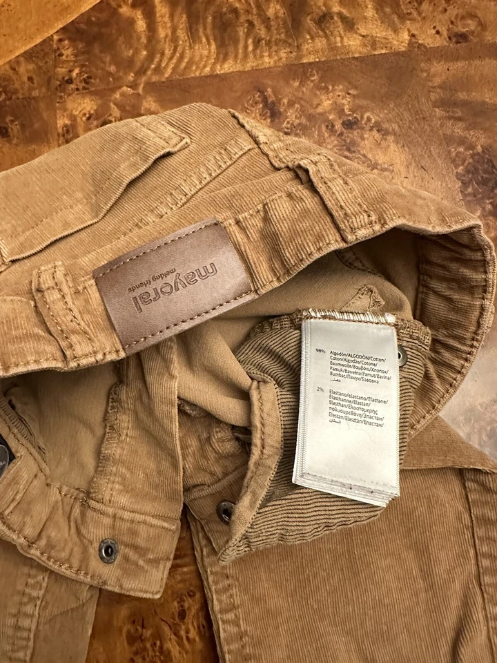 Mayoral Pana Beige Slim Pantalón 5 Y Diseños en España 98% Algodón Foto 3 de 4