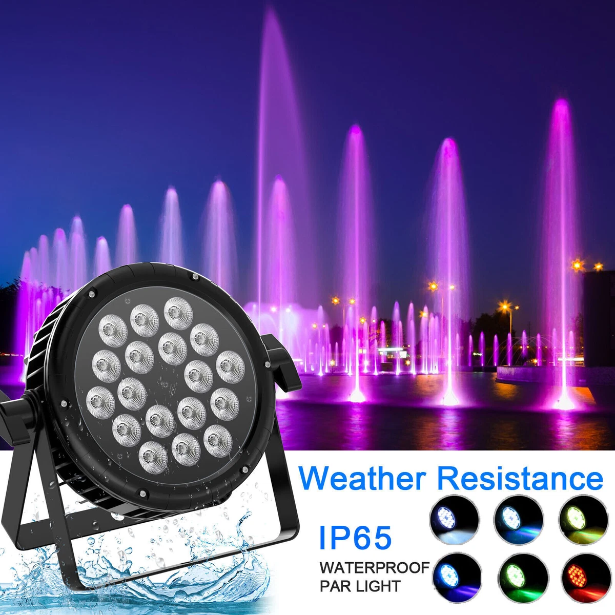 18LED 270W Par Light DMX512 RGBW 4IN1 Beam PAR Stage Lighting Party  Uplights