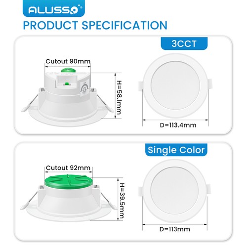 10Pack 10W LED Downlight 90mm Cutout Warm /Cool Daylight CCT with AU Plug 900lm - Picture 17 of 20