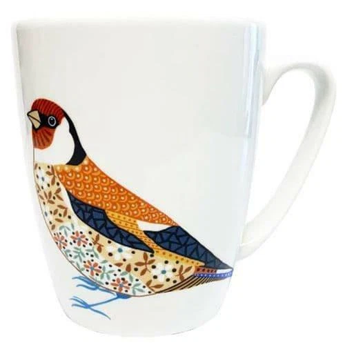 CHURCHILL CHINA Queens by Churchill Paradise Birds China Oak Coffee Mug Tea Cup 400ml Goldfinch