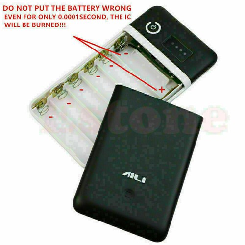 Mobile Power Bank USB DC 6x18650 Battery Charger Car Jump Starter 3.6/5/6/9/12V - Photo 3 sur 3
