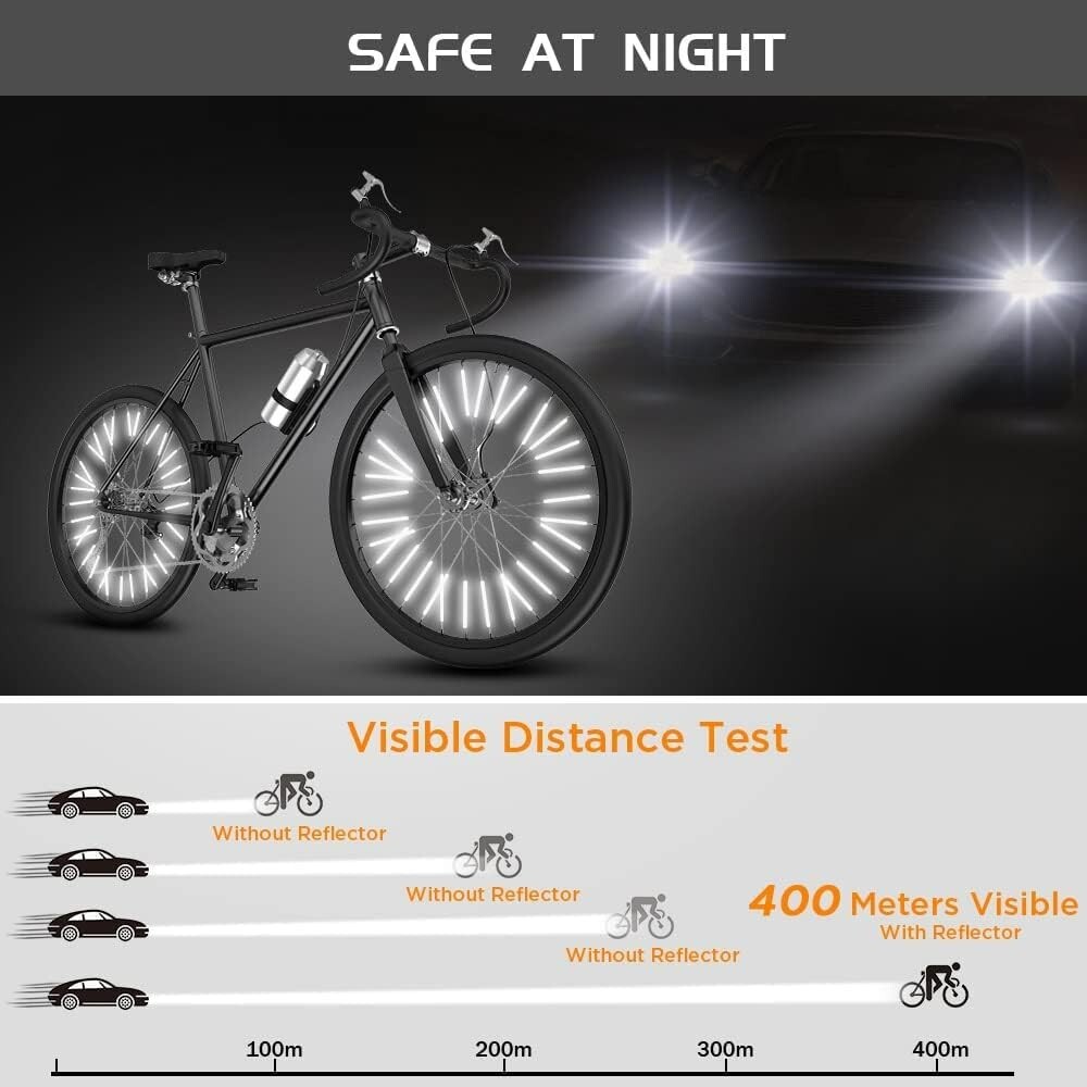 "Bike Spoke Reflector, 360° Visibility Reflectors, 1, #2 96 pcs "