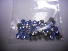 VINTAGE SWAROVSKI pointed back ROUND crystal LIGHT SAPPHIRE SS 22 50 PCS
