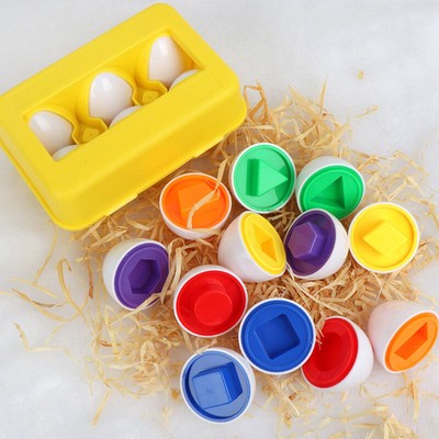 6PCS Mixed Shape Smart Eggs 3D Jigsaw Puzzle Games Montessori Learning ToysNRCR