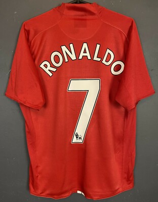 MEN'S MANCHESTER UNITED 2007/2008 RONALDO #7 SOCCER FOOTBALL SHIRT