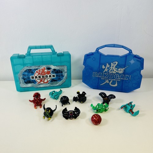 Bakugan Battle Brawlers Red + Blue Case Set Bundle Figures