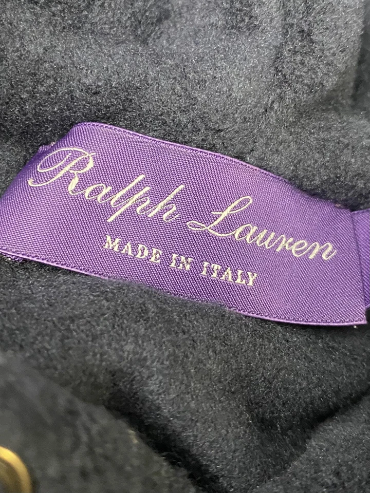 $800 Ralph Lauren Purple Label Navy Blue Hooded Sweater XXL Made in Italy - Image 3 of 4