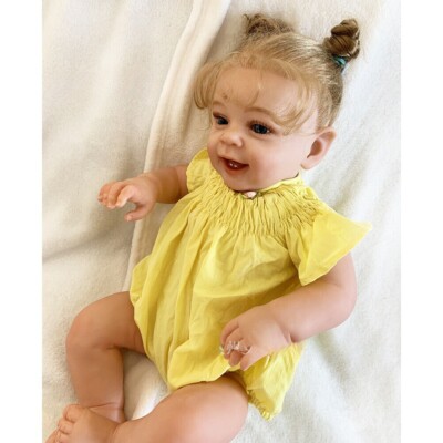 23in Lifelike Reborn Baby Doll Newborn Toddler Girl with Soft Cloth Body Gift