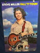 🔥 Very Rare STEVE MILLER "Fall '77 Tour" Record Store PROMO POSTER 20x30 NM-