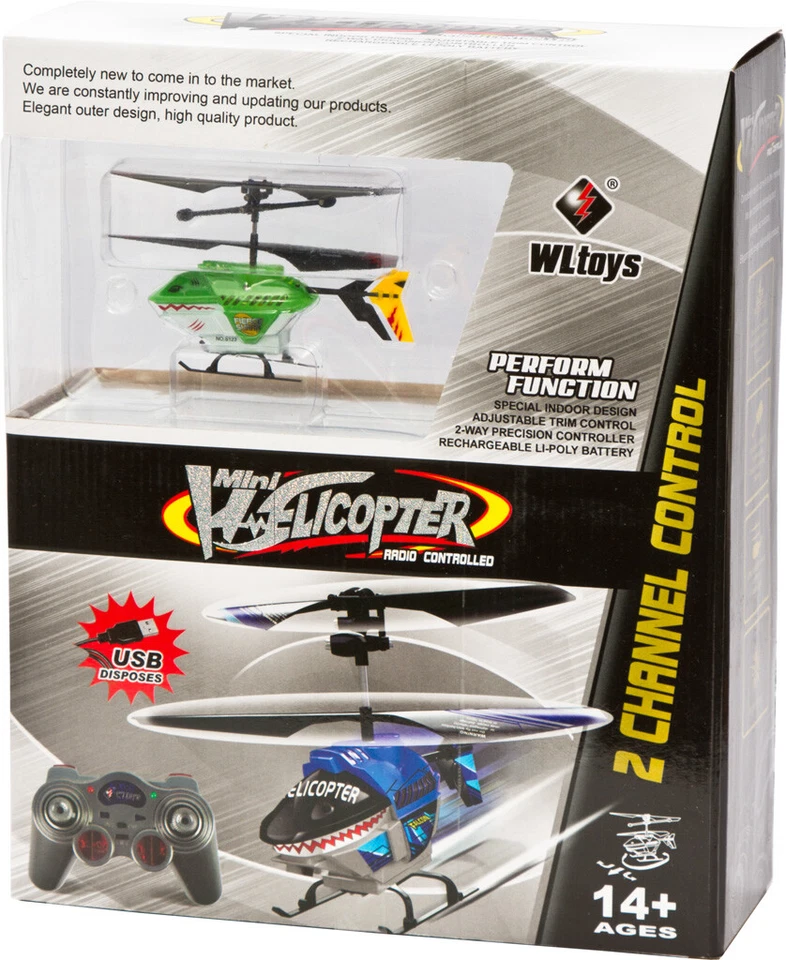 RC Mini Hélicoptère Sharky 2 Canaux Modèle D'Apprentissage Jouet - Photo 2/4