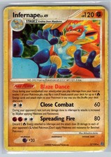 Infernape 3/100 Holo Rare Stormfront Pokemon Damaged
