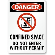 Aluminum Warning Sign Do Not Enter Danger ANSI Weatherproof Outdoor