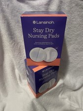 Lansinoh Disposable Nursing Pads 60 Count Individually Wrapped Waterproof White